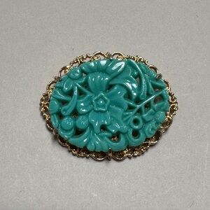 Vintage Faux Turquoise Brooch